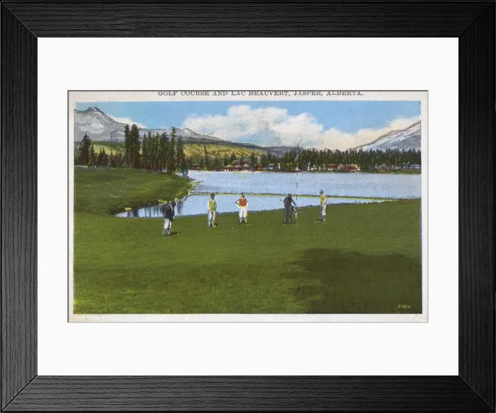 Framed Print : Golf course and Lac Beauvert, Jasper, Alberta, Canada Framed Print : Golf course and Lac Beauvert, Jasper, Alberta, Canada