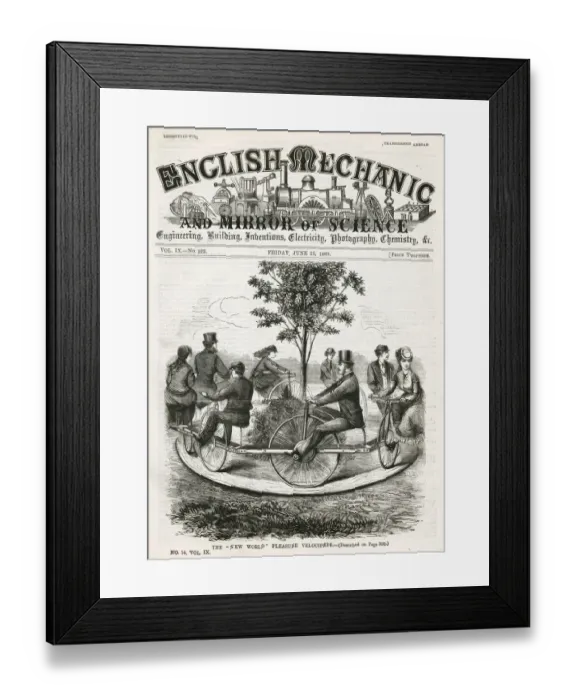 Framed Print : Pleasure velocipede 1869 Framed Print : Pleasure velocipede 1869
