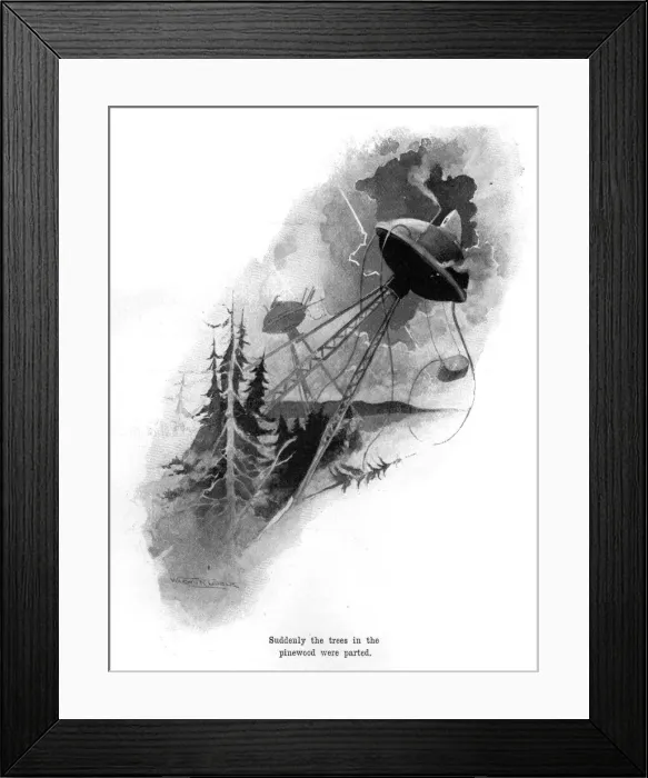 Framed Print : War of the Worlds by H. G. Wells - First Publication Framed Print : War of the Worlds by H. G. Wells - First Publication
