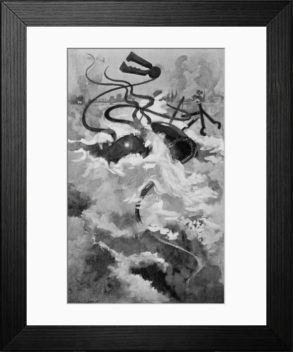 Framed Print : War of the Worlds by H. G. Wells - First Publication Framed Print : War of the Worlds by H. G. Wells - First Publication