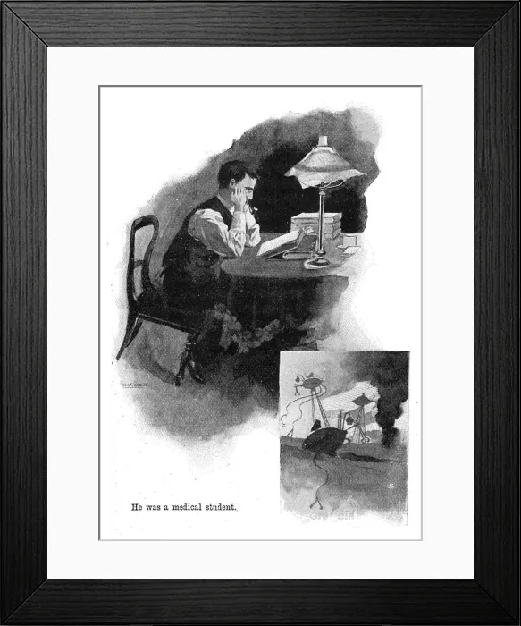 Framed Print : War of the Worlds by H. G. Wells - First Publication Framed Print : War of the Worlds by H. G. Wells - First Publication