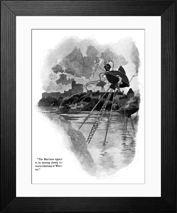 Framed Print : War of the Worlds by H. G. Wells - First Publication Framed Print : War of the Worlds by H. G. Wells - First Publication