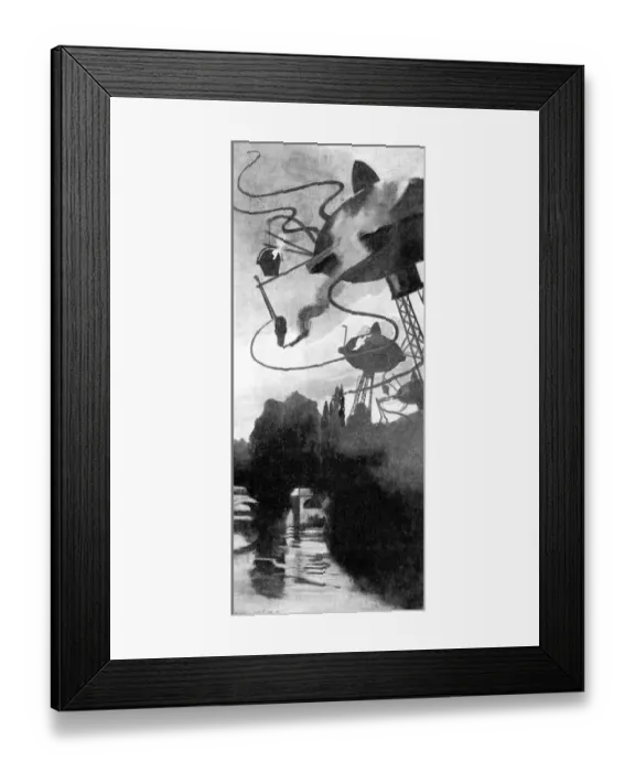 Framed Print : War of the Worlds by H. G. Wells - First Publication Framed Print : War of the Worlds by H. G. Wells - First Publication