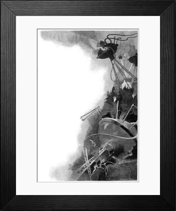 Framed Print : War of the Worlds by H. G. Wells - First Publication Framed Print : War of the Worlds by H. G. Wells - First Publication