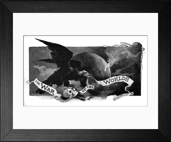 Framed Print : War of the Worlds by H. G. Wells - First Publication Framed Print : War of the Worlds by H. G. Wells - First Publication