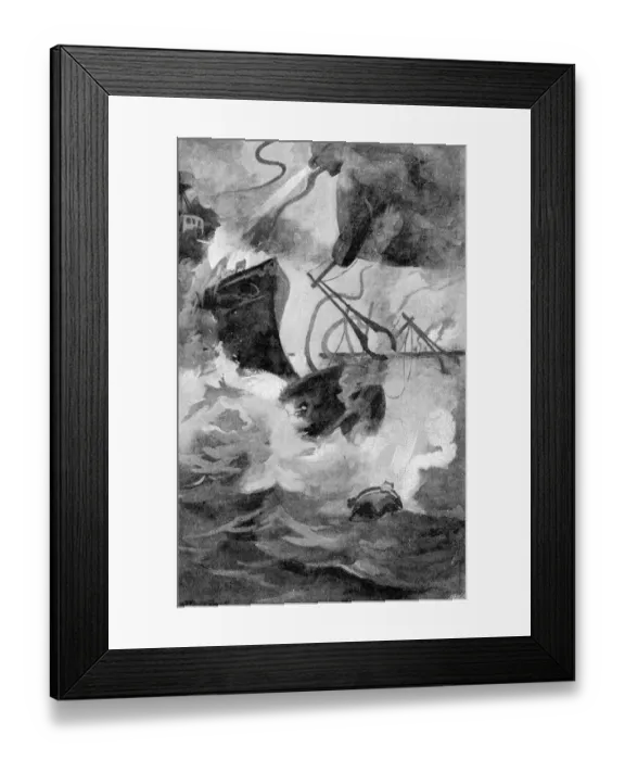 Framed Print : War of the Worlds by H. G. Wells - First Publication Framed Print : War of the Worlds by H. G. Wells - First Publication