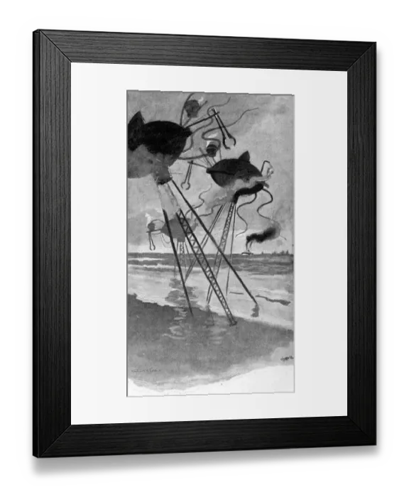 Framed Print : War of the Worlds by H. G. Wells - First Publication Framed Print : War of the Worlds by H. G. Wells - First Publication