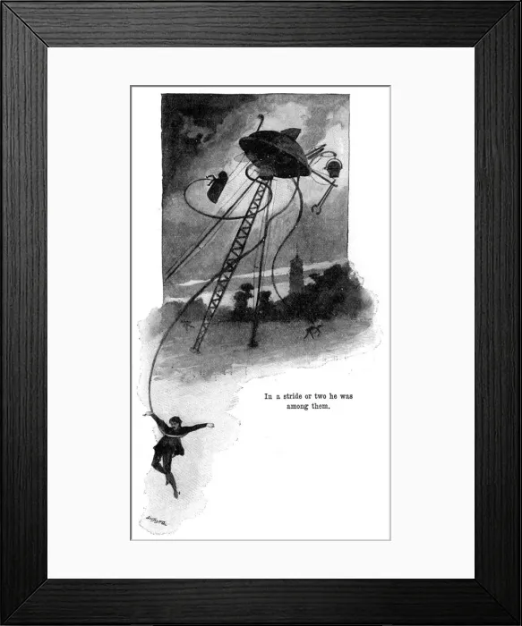Framed Print : War of the Worlds by H. G. Wells - First Publication Framed Print : War of the Worlds by H. G. Wells - First Publication