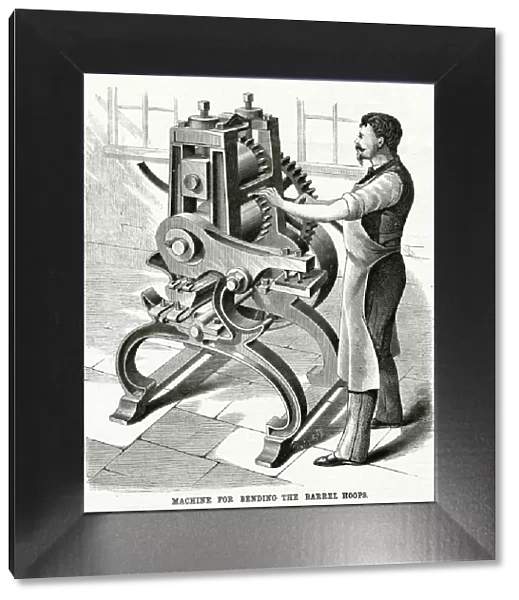 Machine for bending the barrel hoops 1875