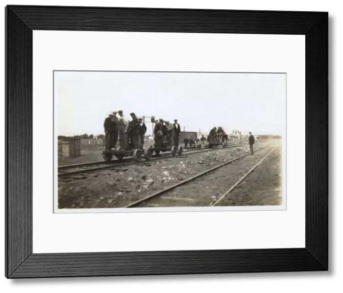 Framed Print : Railway workers, Fort Saskatchewan, Alberta, Canada Framed Print : Railway workers, Fort Saskatchewan, Alberta, Canada