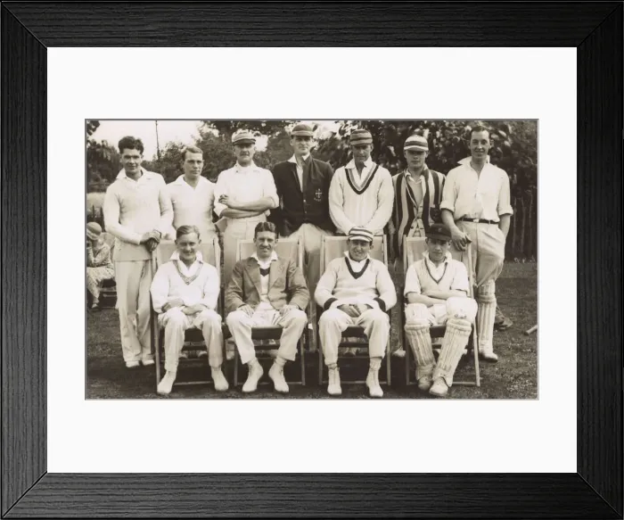 Framed Print : Group photo, cricket club players Framed Print : Group photo, cricket club players