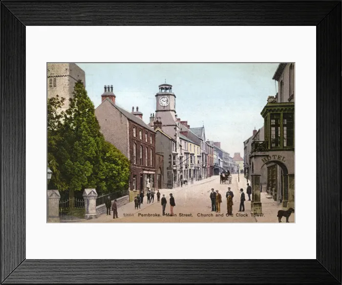 Framed Print : Main Street, Pembroke, Pembrokeshire, West Wales Framed Print : Main Street, Pembroke, Pembrokeshire, West Wales