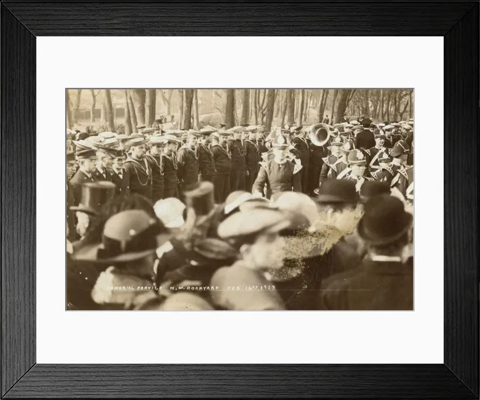 Framed Print : Memorial service, Pembroke Dockyard, West Wales Framed Print : Memorial service, Pembroke Dockyard, West Wales
