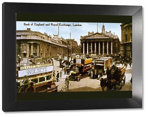 Bank of England and the Royal Exchange, London