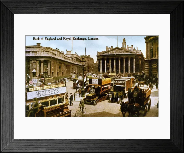 Framed Print : Bank of England and the Royal Exchange, London Framed Print : Bank of England and the Royal Exchange, London