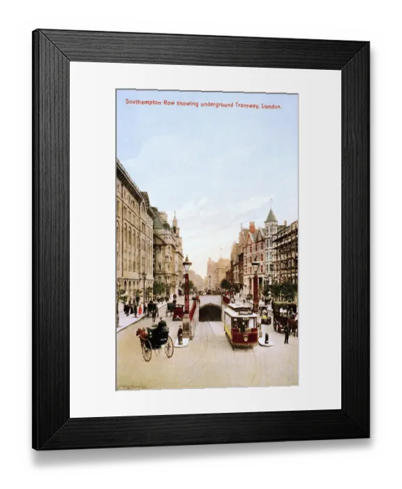 Framed Print : Southampton Row with underground tramway, London Framed Print : Southampton Row with underground tramway, London