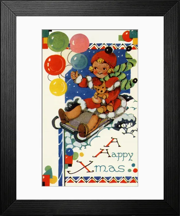 Framed Print : 1930 Christmas card Framed Print : 1930 Christmas card