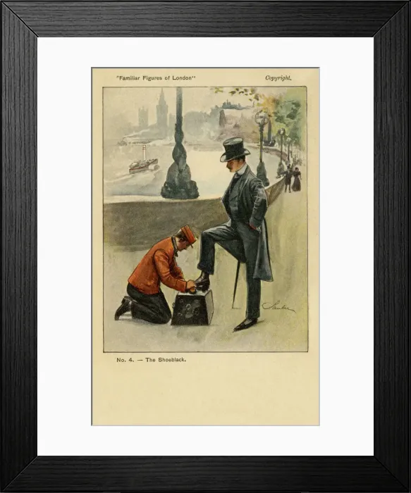 Framed Print : A London shoeblack Framed Print : A London shoeblack