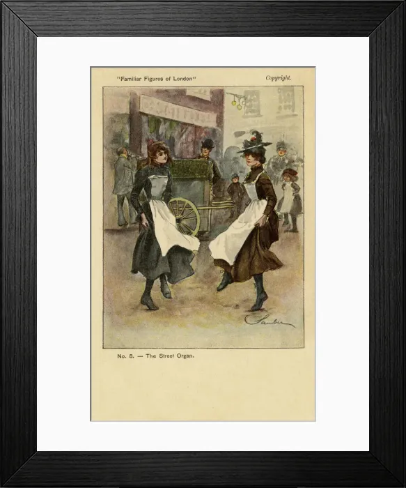 Framed Print : A street organ & organ grinder Framed Print : A street organ & organ grinder