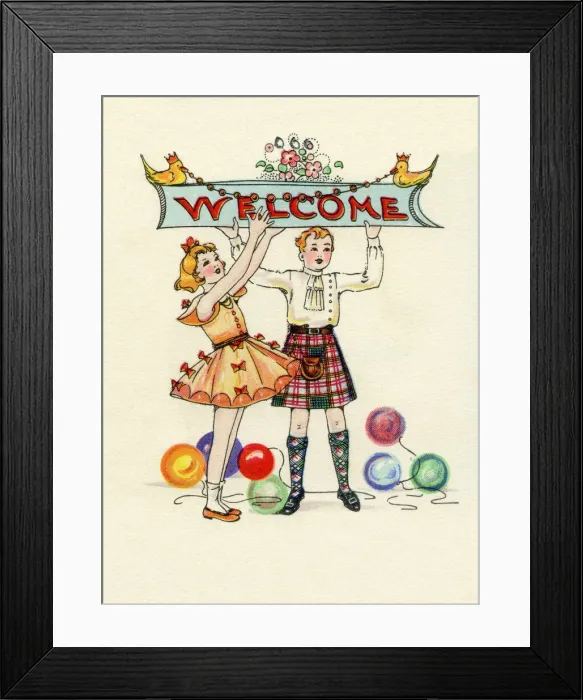 Framed Print : 1940s party invitation Framed Print : 1940s party invitation