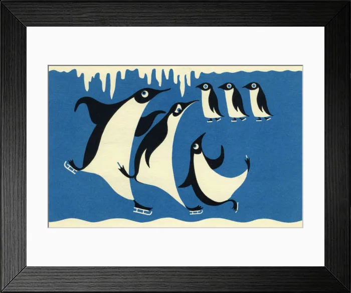 Framed Print : Dancing penguins Framed Print : Dancing penguins