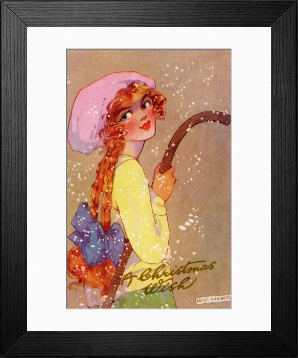 Framed Print : Girl with a hockey stick Framed Print : Girl with a hockey stick