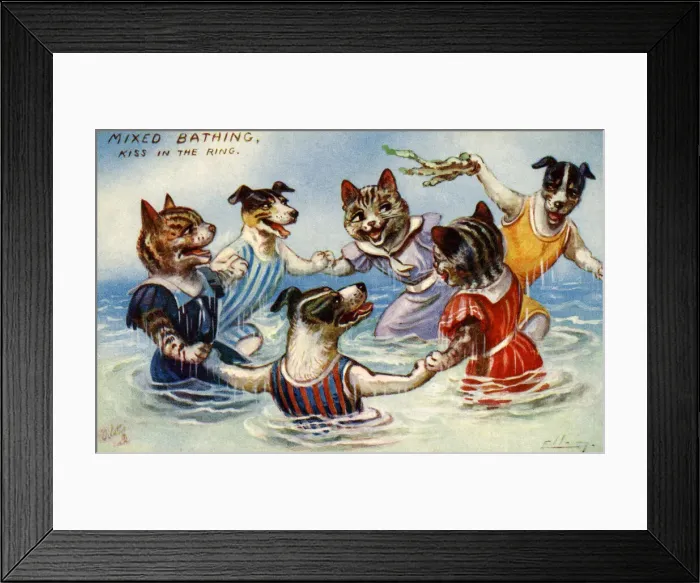 Framed Print : Mixed bathing Framed Print : Mixed bathing
