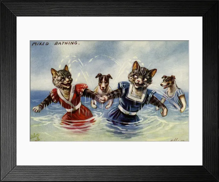 Framed Print : Mixed bathing Framed Print : Mixed bathing