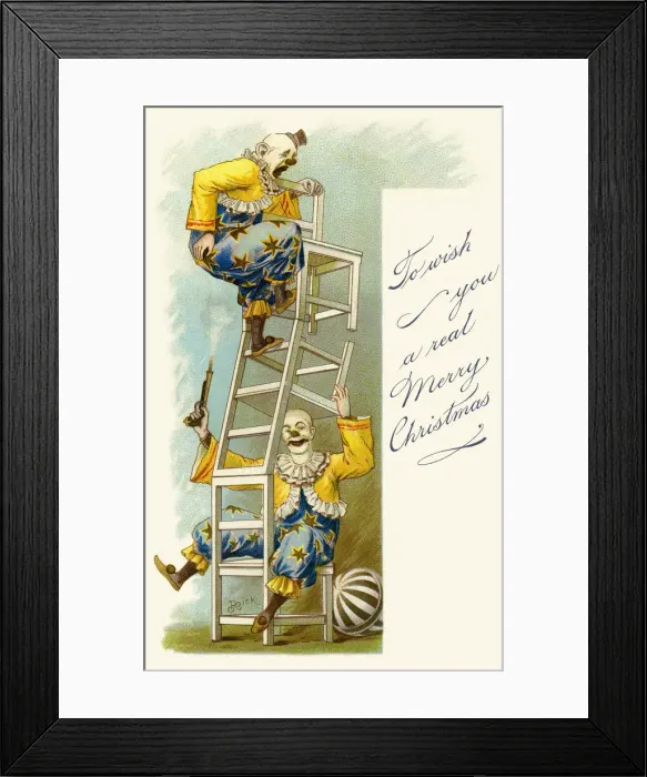 Framed Print : Frolicking clowns Framed Print : Frolicking clowns