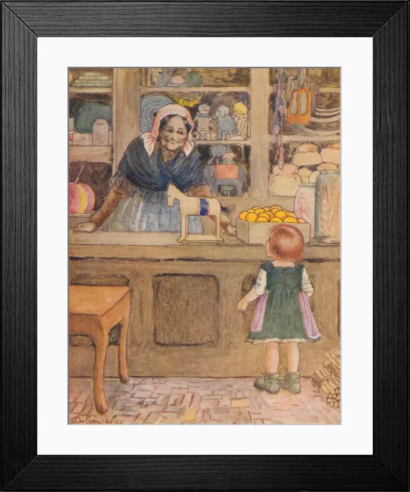 Framed Print : Buying a wooden horse Framed Print : Buying a wooden horse