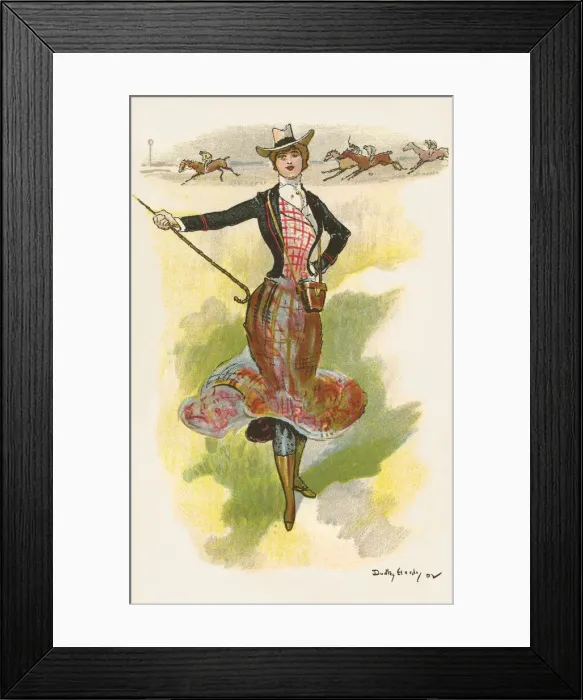 Framed Print : A lady at the races Framed Print : A lady at the races