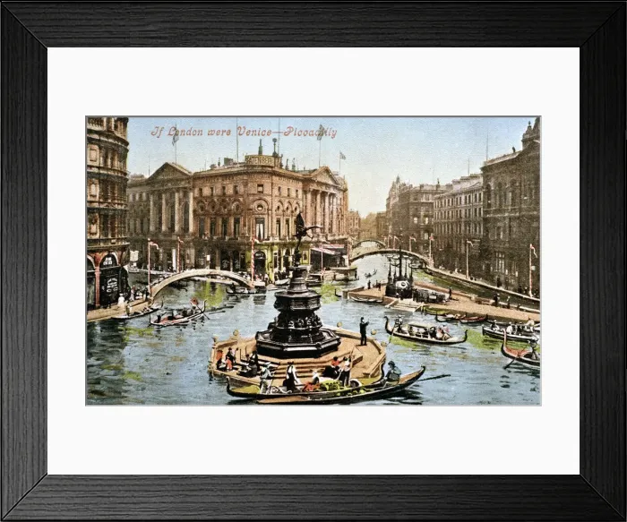 Framed Print : If London were Venice, Piccadilly Circus Framed Print : If London were Venice, Piccadilly Circus