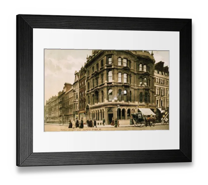 Framed Print : Holles Street and Oxford Street, London Framed Print : Holles Street and Oxford Street, London