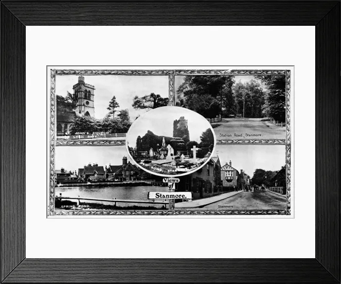 Framed Print : Five views of Stanmore, Middlesex Framed Print : Five views of Stanmore, Middlesex