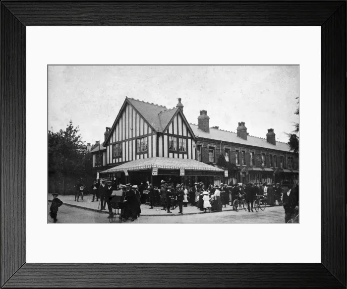 Framed Print : Crowd of people on a street corner, Birmingham Framed Print : Crowd of people on a street corner, Birmingham
