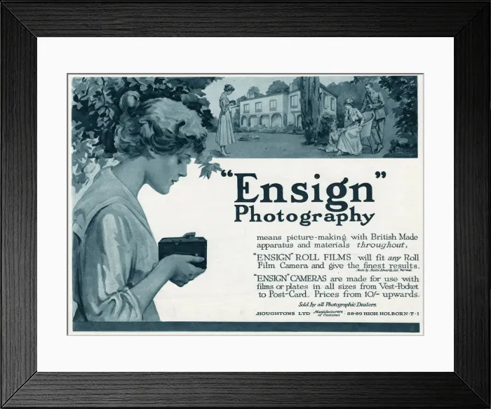 Framed Print : Advert for Ensign camera 1918 Framed Print : Advert for Ensign camera 1918