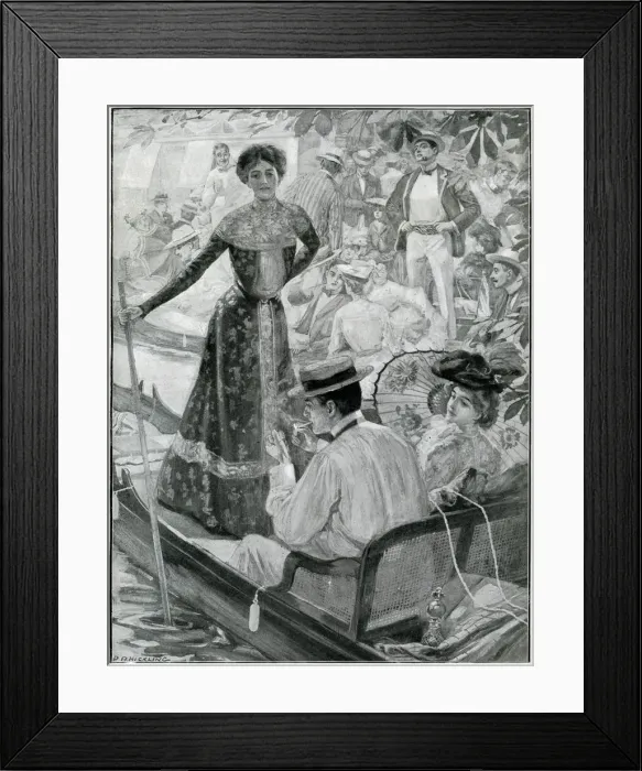 Framed Print : Frocks and Frills at Henley Regatta 1905 Framed Print : Frocks and Frills at Henley Regatta 1905