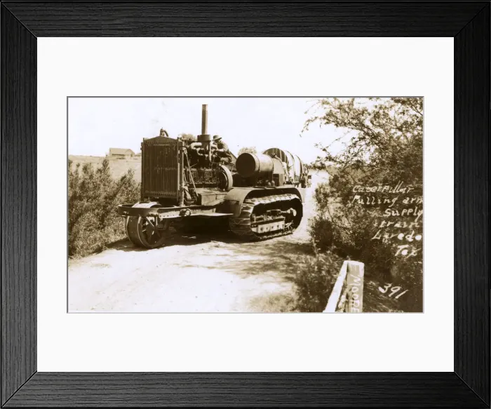 Framed Print : Caterpillar pulling army supply train, Laredo, Texas, USA Framed Print : Caterpillar pulling army supply train, Laredo, Texas, USA