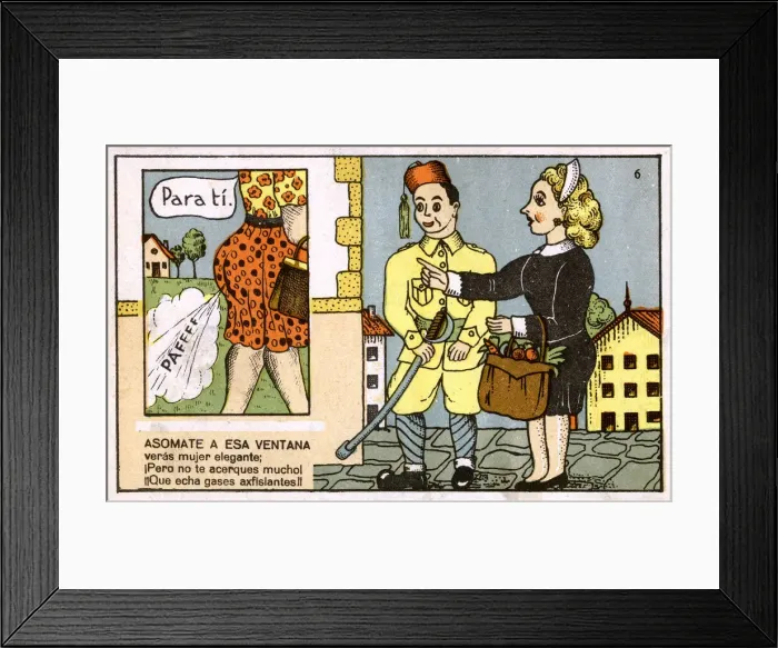 Framed Print : Comic Spanish postcard Framed Print : Comic Spanish postcard
