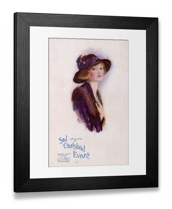 Framed Print : Advertisement on a postcard, Evans Carlsbad Salts Framed Print : Advertisement on a postcard, Evans Carlsbad Salts