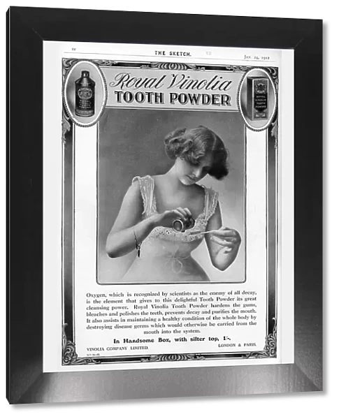 Royal Vinolia tooth powder advertisement