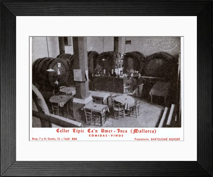 Framed Print : Typical wine bar and cafe, Can Amer, Inca, Majorca, Spain Framed Print : Typical wine bar and cafe, Can Amer, Inca, Majorca, Spain