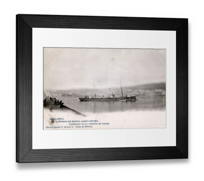 Framed Print : Warship Nueva Espana, Palma de Majorca, Majorca, Spain Framed Print : Warship Nueva Espana, Palma de Majorca, Majorca, Spain