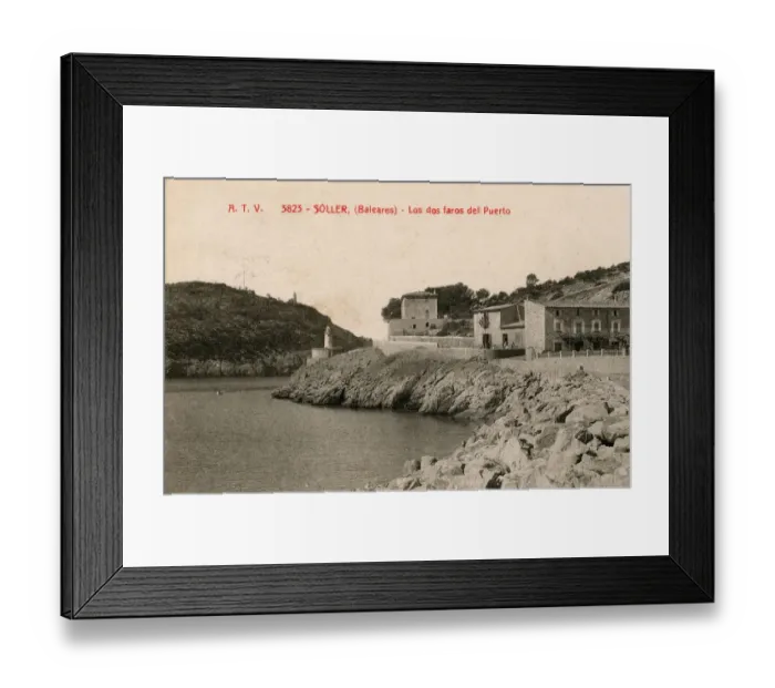 Framed Print : Two lighthouses at Soller, Majorca, Spain Framed Print : Two lighthouses at Soller, Majorca, Spain