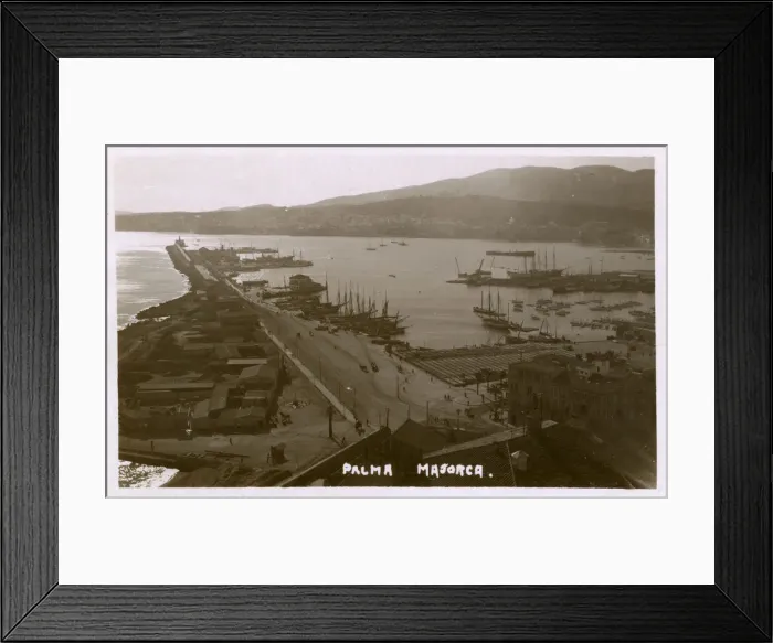 Framed Print : Aerial view of the docks at Palma de Majorca, Majorca, Spain Framed Print : Aerial view of the docks at Palma de Majorca, Majorca, Spain