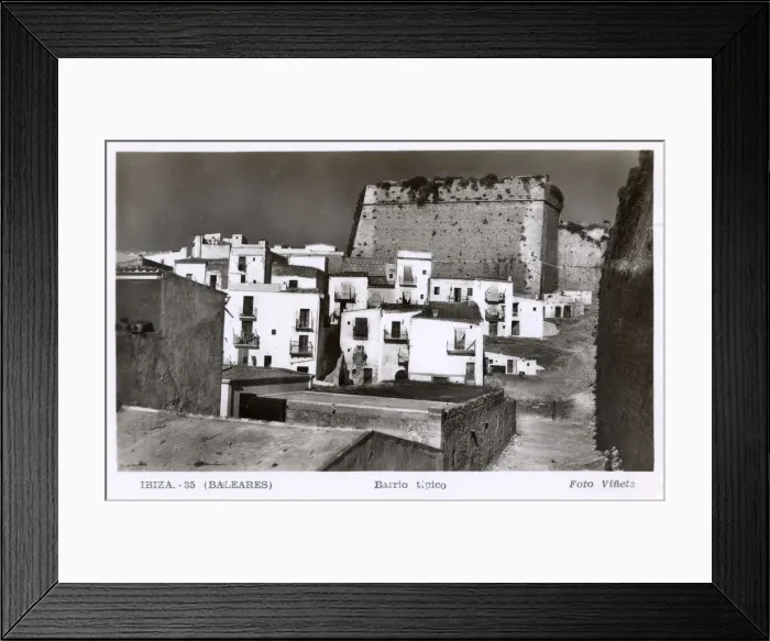 Framed Print : Typical street in Ibiza, Balearic Islands, Spain Framed Print : Typical street in Ibiza, Balearic Islands, Spain