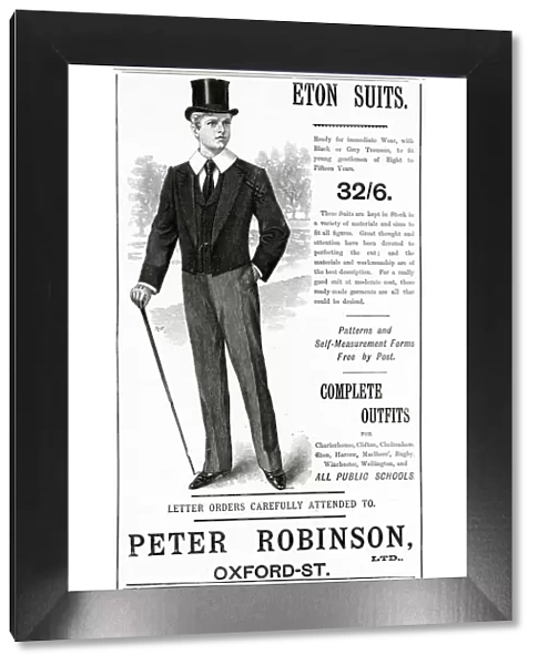 Advert for Peter Robinson, Eton suits 1897