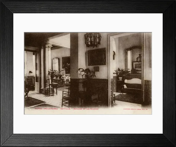 Framed Print : Drawing Room, Hotel de Inglaterra, Seville, Spain Framed Print : Drawing Room, Hotel de Inglaterra, Seville, Spain