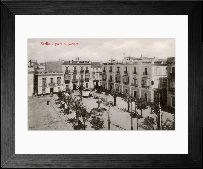 Framed Print : Aerial view of Plaza de Pacifico, Seville, Spain Framed Print : Aerial view of Plaza de Pacifico, Seville, Spain