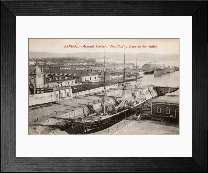 Framed Print : Aerial view of the Arsenal, Ferrol, Galicia, Spain Framed Print : Aerial view of the Arsenal, Ferrol, Galicia, Spain